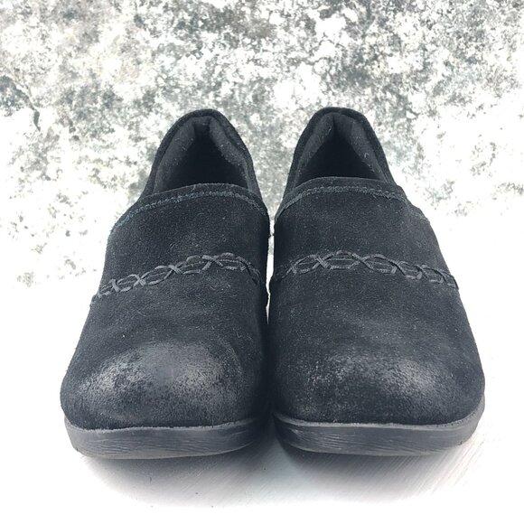 EARTH ORIGINS Women's 6.5W Opal WIDE Black Suede Ankle Bootie Slip On Shoes - Picture 2 of 13